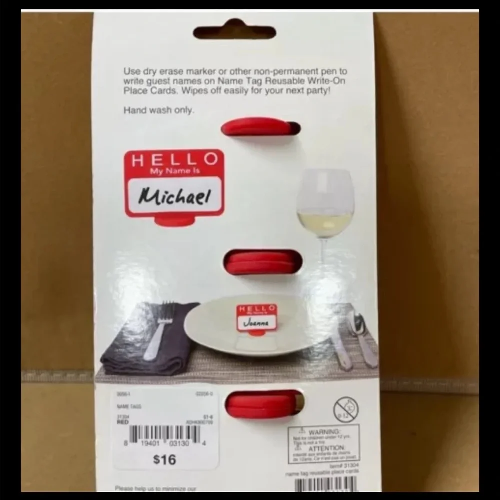 Reusable name place holder/tag 6Pc